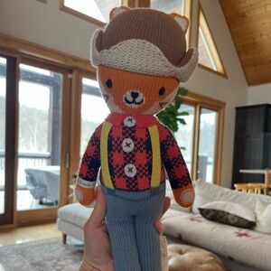 Cuddle and kind lumberjack fox crocheted toy